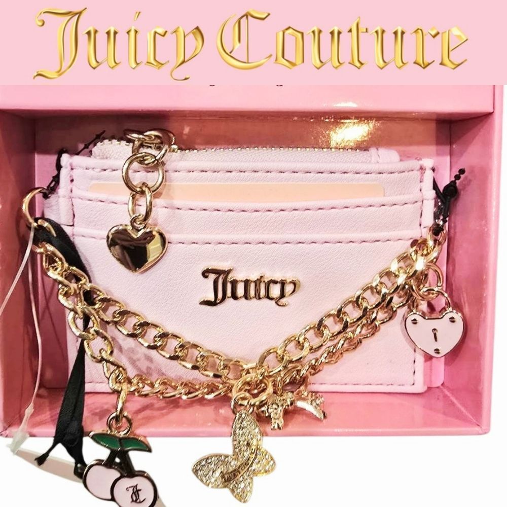 Juicy Couture Charm Card Case- Pink